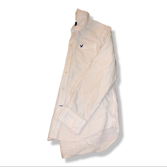 white A&E long sleeve button down - Picture 2 of 3